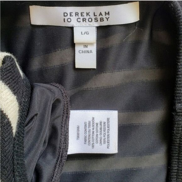 Crosby Derek Lam 10 Striped Sleeveless Ruched Dress, Large - Picture 8 of 8